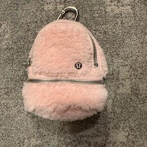 Lululemon soft pink backpack bag charm